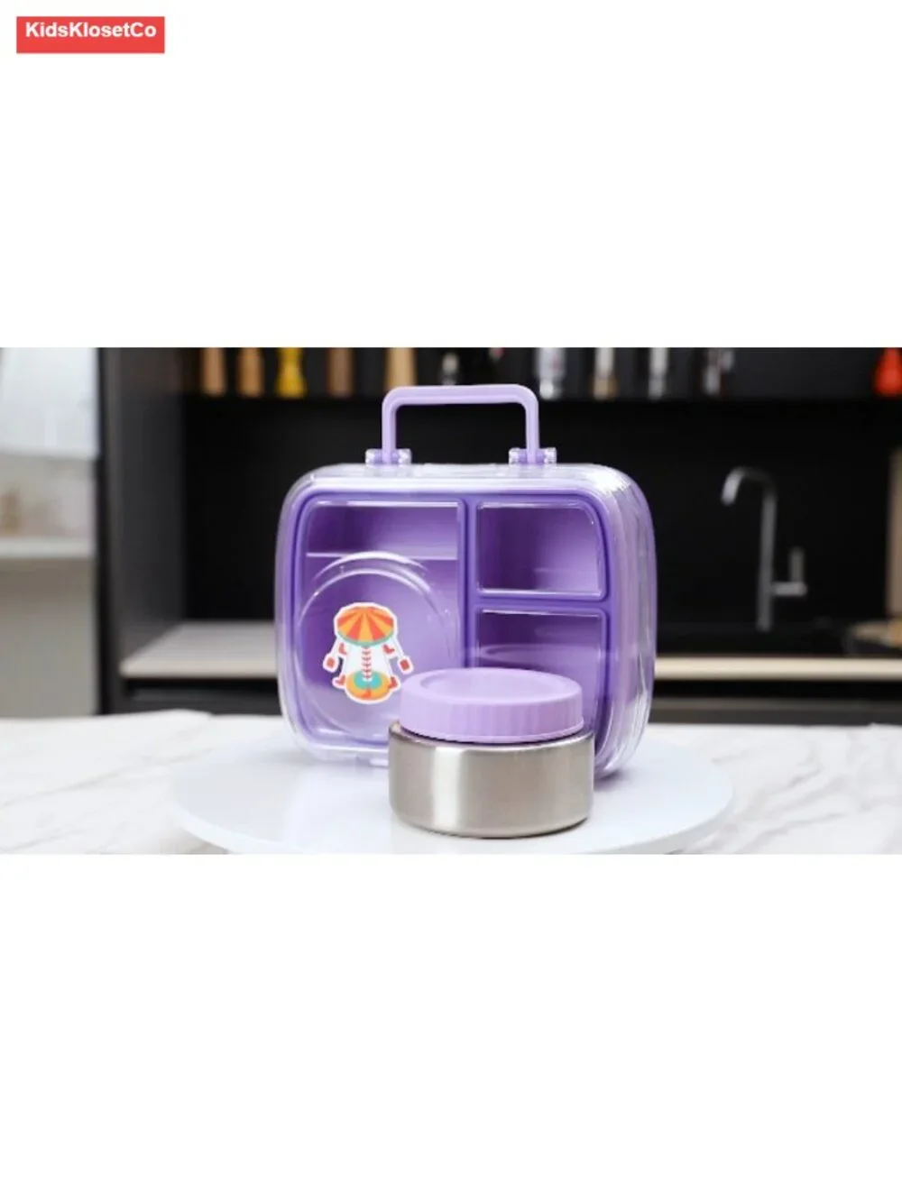 Bento Lunch Box with Stainless Steel Food Jar, Ice Pack & Utensils, Leakproof